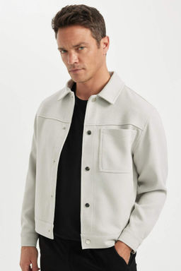 Relax Fit Ceket Mont Polo Yaka C?tc?tl? Cepli Astarl? - Defacto фото 2