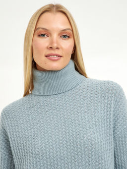 водолазка женская с удлиненной спинкой и со спущенной линией плеча - Glenfield фото 6