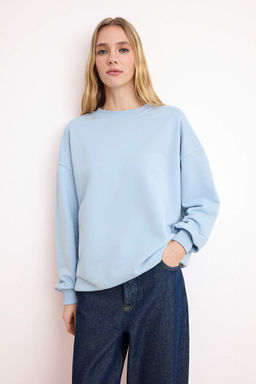 Tas Regular/Normal Kal?p Dusuk Kol Uzun Kollu 3 Iplik Sardonsuz Orme Sweatshirt TWOSS26SW00010 - Trendyolmilla фото 5