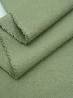 Теплый хлопок цв.Св.оливково-серый, ш.1.5м, хлопок-100%, 160гр/м.кв - Купава фото 2