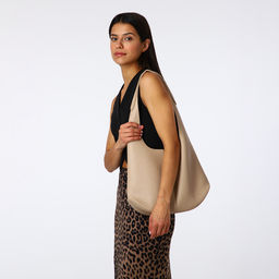 Сумка - мешок женская TEXTURA, на магните, с косметичкой, 36×10×27 см, бежевая