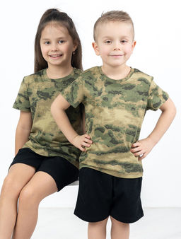 Футболка Камуфляж бежевый , кулирка х/б 100%