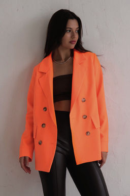 10635 Жакет двубортный ярко-оранжевый - Martichelli фото 15