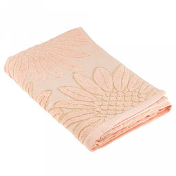 Полотенце махровое "Подсолнух" 70х140см, хлопок 100%, персиковый (Китай)
