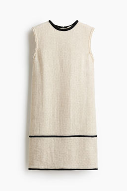 Vestido recto en mezcla de lino