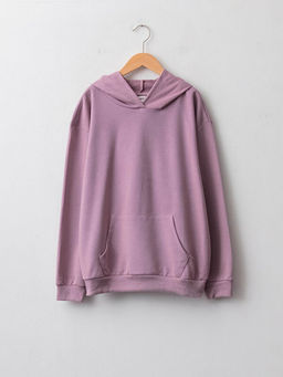 Kap??onlu Basic Uzun Kollu K?z ?ocuk Sweatshirt