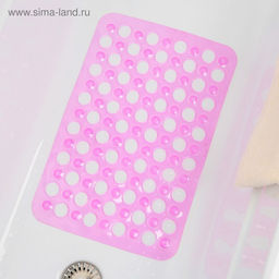 Коврик противоскользящий в ванну Доляна «Попурри», на присосках, 31×48 см, цвет МИКС