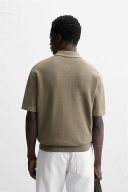PEARL KNIT POLO SHIRT WITH ZIP - Zara фото 19
