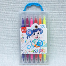 Фломастеры 12цв. двухсторонние, в пласт. боксе (ZS249-12)