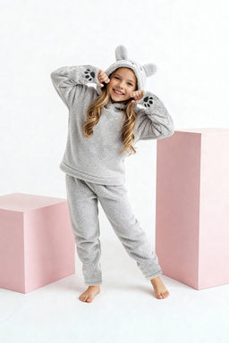 Gri Mini Me Orme Unisex Cocuk Pijama Tak?m? TKDAW26PT00015 - Trendyolmilla фото 2