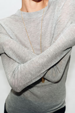 TOP PUNTO SEMITRANSPARENTE / Gris vigor? - Zara фото 5