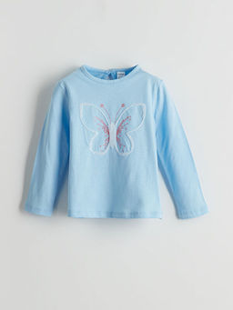 Bisiklet Yaka Nak??l? K?z ?ocuk Ti??rt