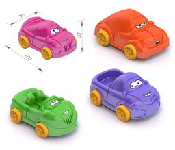 Машинка "Глазастик" 10см (279, "Нордпласт") цвет в ассорт.