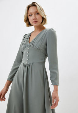 Платье миди в ретростиле