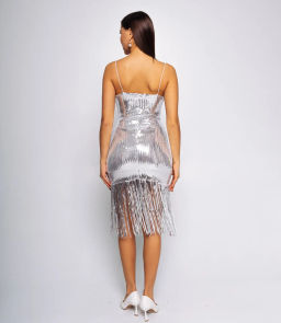 Платье #КТ9025 (2), серебристый - Dommod фото 4