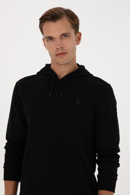Erkek Regular Fit Kapi_onlu Siyah Basic Sweatshirt Sepette S_rpriz _ndirim - U.s. polo assn фото 2