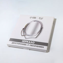 Зеркало настольное, с увеличением х2, двустороннее, 16.5×18 см, (d=12.5 см), прозрачное