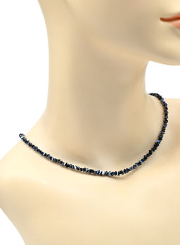 Чокер на шею женский из циркона огранка 4мм цв.зеленый хамелеон, 38см - Радуга камня фото 7