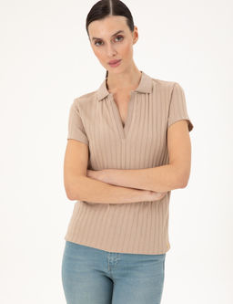 Bej Slim Fit Ti__rt