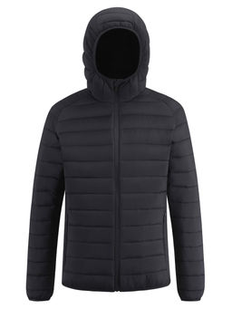 Куртка мужская стёганая с капюшоном с графеновой подкладкой черного цвета 9625_1Ch