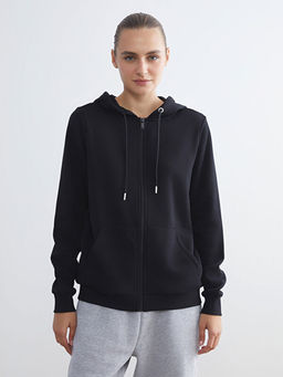 Kap??onlu Kad?n Fermuarl? Sweatshirt