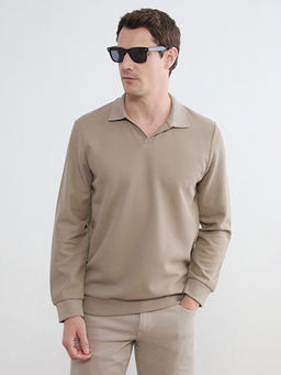 Polo Yaka Erkek Sweatshirt