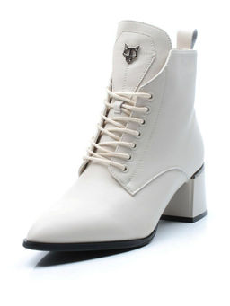 01-PCG270-2 LT.BEIGE Ботинки демисезонные женские (натуральная кожа, байка)