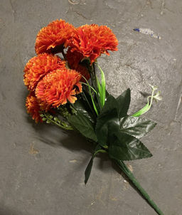 Хризантема букет 35 см 7 голов оранж