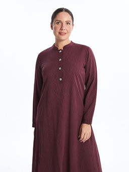 Bisiklet Yaka Desenli Elbise