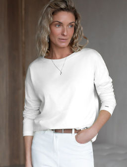 Базовый лонгслив из премиального хлопка с эластаном