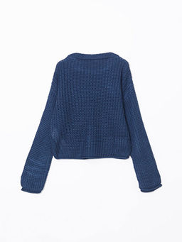 Bisiklet Yaka K?z ?ocuk Triko Kazak - Waikiki фото 3