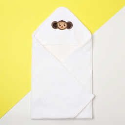 Махровое полотенце с уголком Чебурашка 75*75 см, хлопок 100%