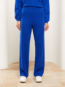 Kad?n Beli Lastikli D?z Triko Pantolon