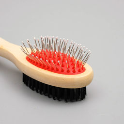 Двусторонняя щётка-расческа с деревянной ручкой, 7 х 21 см - Пижон фото 2