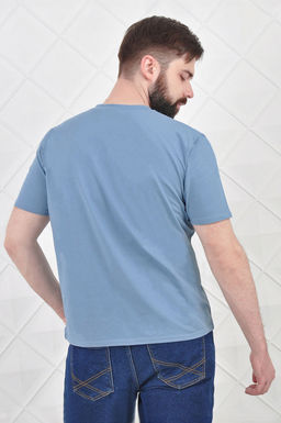 Арт. 6796 Футболка мужская 50-58 (5 шт) Цвет:грязно-синий - Идеал фото 3