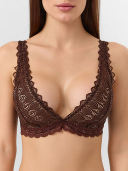 Бюстгальтер женский с мягкими чашками коричневый