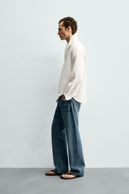CAMISA RELAXED FIT ESTRUCTURA RAYA / Blanco - Zara фото 4
