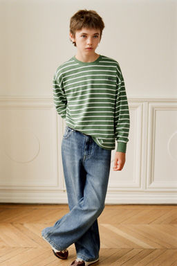 STRIPED HEAVY WEIGHT T-SHIRT - Zara фото 5