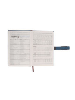 Ежедневник недатированный А5, с хлястиком, 112 листов, в линейку, пвх, синий - Simaland фото 6