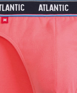 ATLANTIC 3MP-200 Трусы спорт Solid Summer - набор 3 шт. темно-синий + коралловый + серый меланж  фото 6