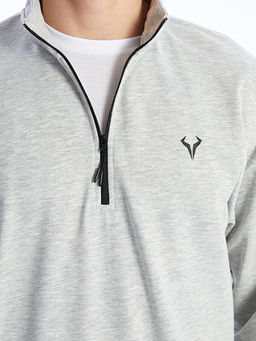 Dik Yaka Erkek Sweatshirt