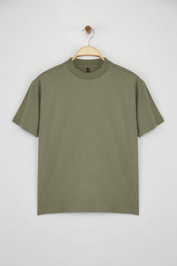 Siyah-Beyaz-Lacivert 3Lu Paket %100 Pamuk Regular/Normal Kal?p Dik Yaka Orme T-Shirt TWOAW26TS00007 - Trendyolmilla фото 18