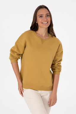 Kad_n Camel _ardonlu Bisiklet Yaka Basic Sweatsh_rt Sepette S_rpriz _ndirim