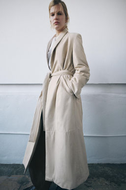 QUILTED LEATHER COAT ZW COLLECTION LIMITED EDITION