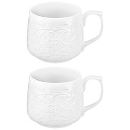 Набор 2 кружек 500 мл 13,5*10*9 см "Веточки-цветочки", фарфор