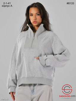 Тёплый свитшот полумолния - Bruno фото 5