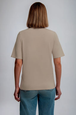 Арт. 31107 Футболка женская 44-52 (5 шт) Цвет:бежевый - Калинка фото 3