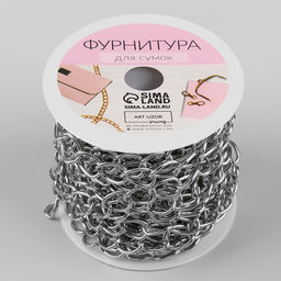 Цепочка для сумки, железная, 11 16 мм, 10 0,5 м, цвет серебряный - Арт узор фото 4