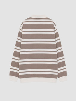 Polo Yaka ?izgili Erkek ?ocuk Sweatshirt - Waikiki фото 3