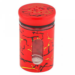 Банка для специй (перечница/солонка) стеклянная В юбке 100мл д4,8см h8,5см, диаметр горла - 3,2см, в цветной пластмассовой оплетке под мрамор, винтовая пластмассовая крышка под мрамор, цвета в ассортименте: черный/белый/красный/розовый (Китай) - Домашняя мода фото 13